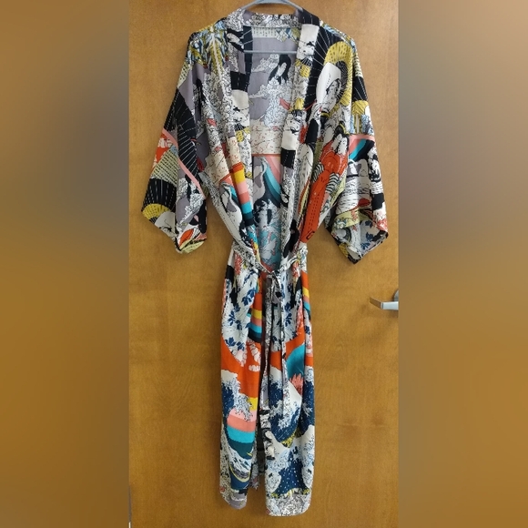 Open front robe with belt tie - Picture 1 of 6